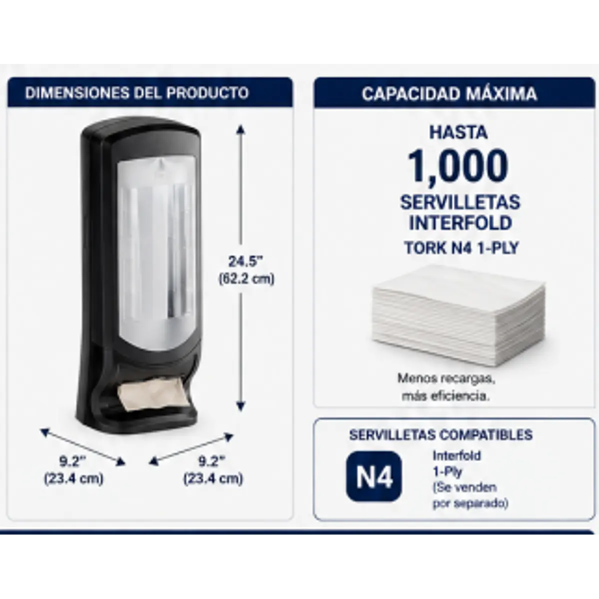 Dispensador De Servilletas De Mesa En Plástico Restaurante 1