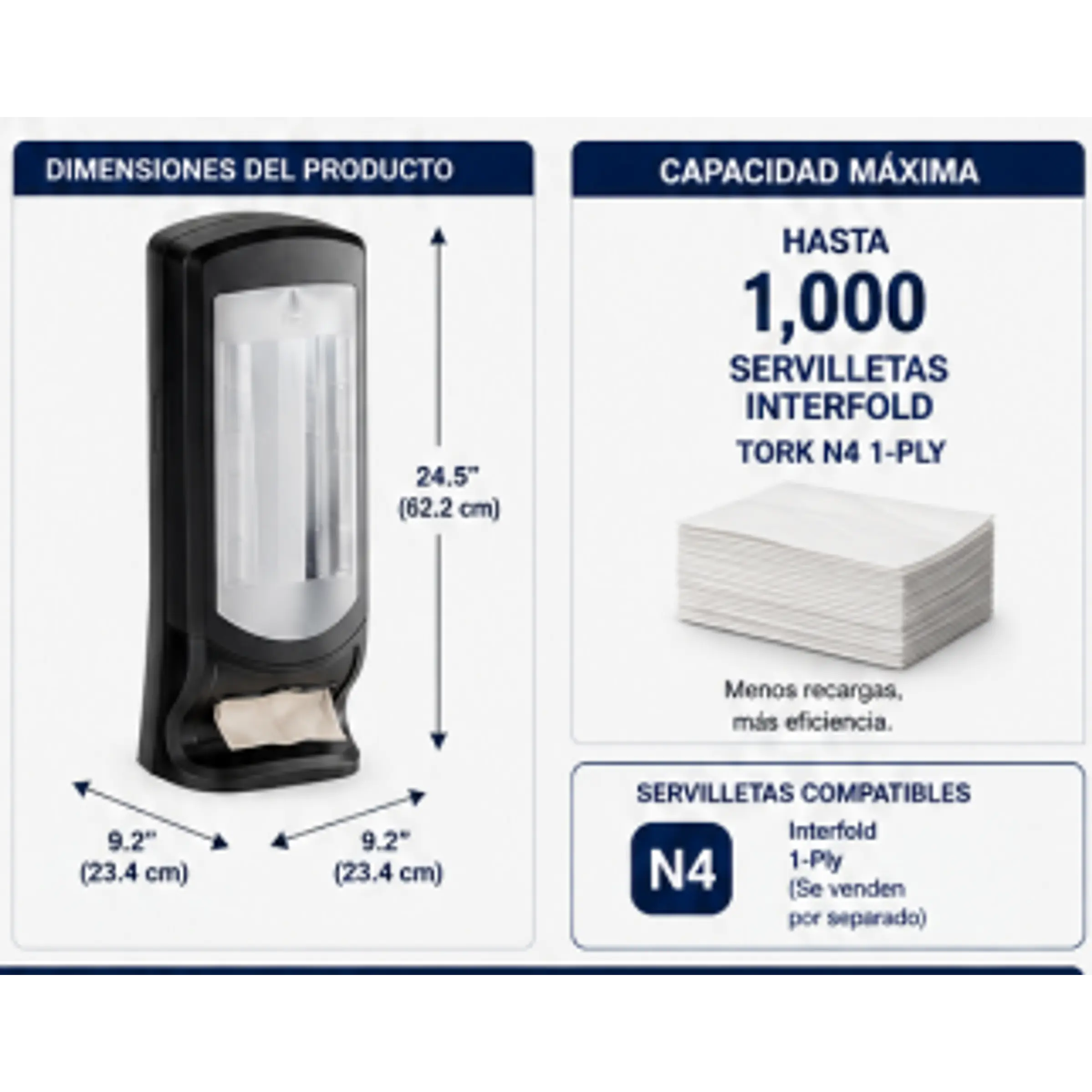 Dispensador De Servilletas De Mesa En Plástico Restaurante 1
