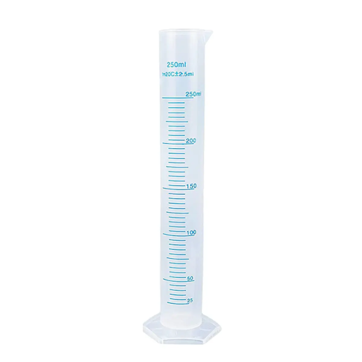 Cilindro graduado / tubo de ensayo de 8.5 fl oz (≈250 ml) – Polipropileno grado alimenticio 1