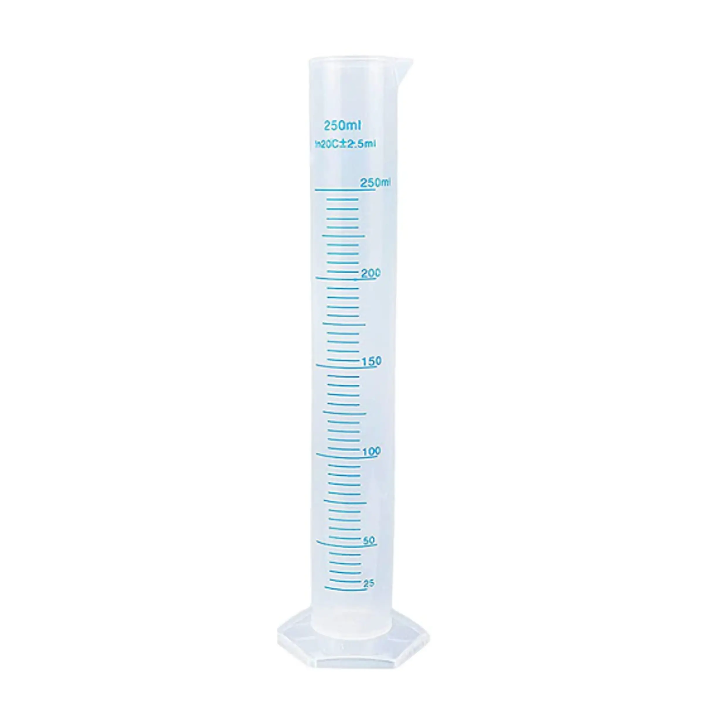 Cilindro graduado / tubo de ensayo de 8.5 fl oz (≈250 ml) – Polipropileno grado alimenticio 1