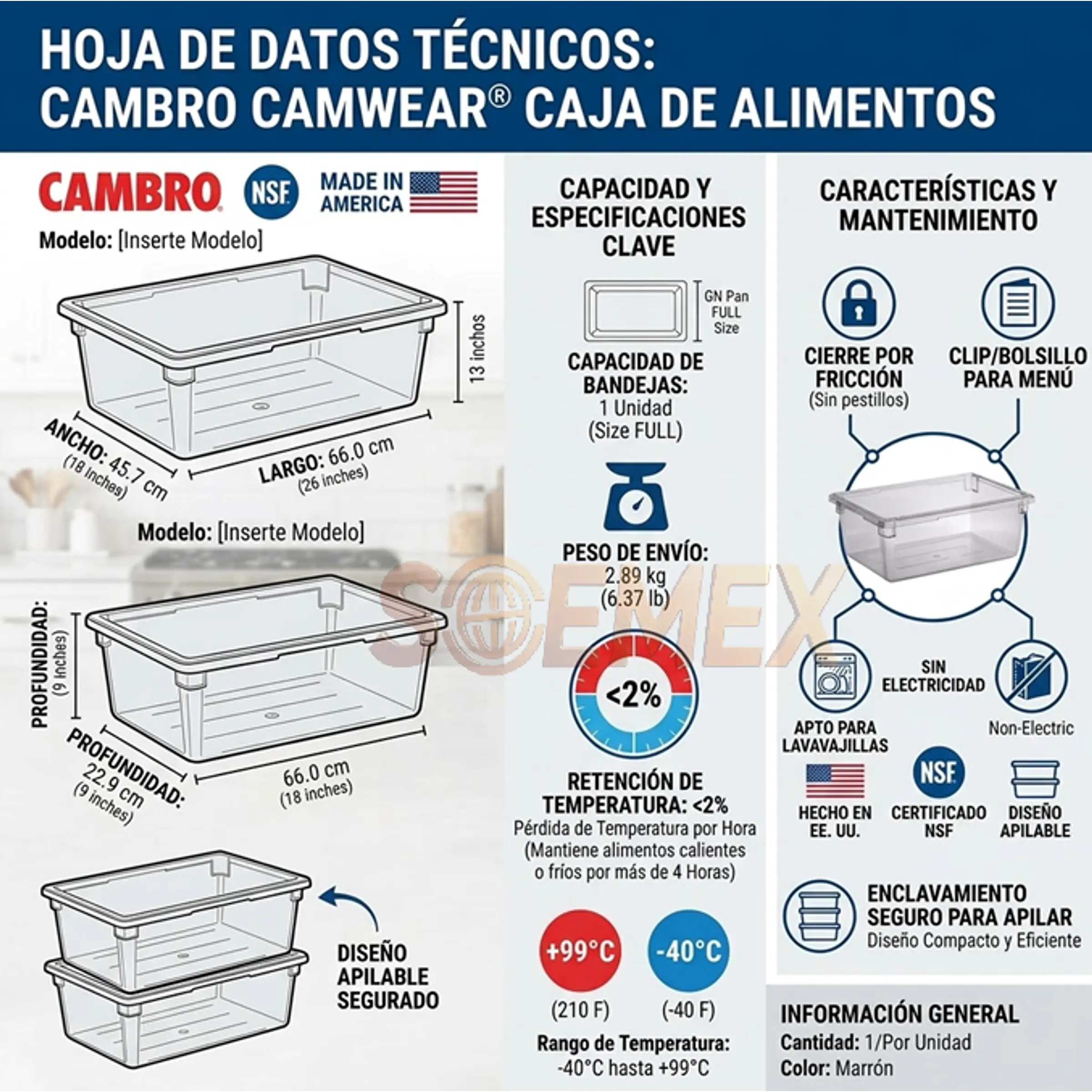 Contenedor Caja de almacenamiento de alimentos 26
