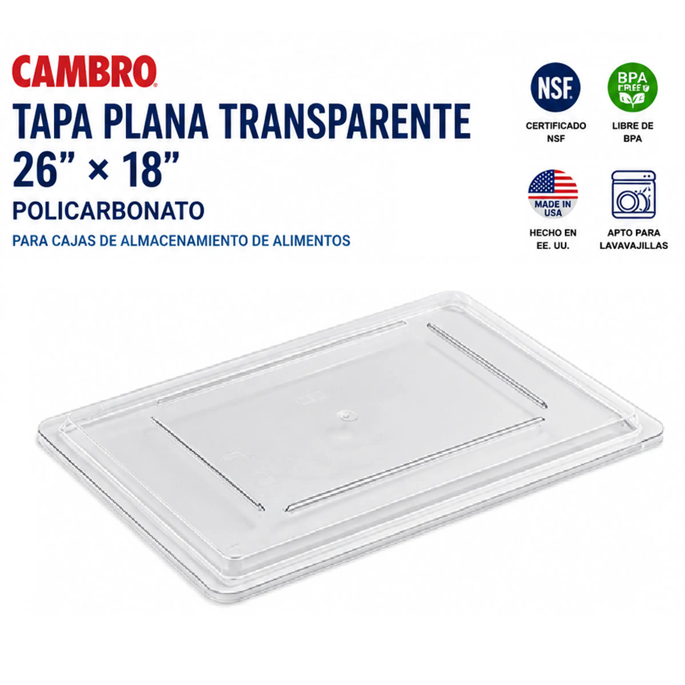 Tapa para Contenedor Caja policarbonato para caja de almacenamiento de alimentos 26