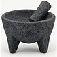 Molcajete mortero de piedra volcánica hecho a mano (8 pulgadas de diámetro). - thumbnail 1