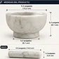 Mortero y mazo en mármol blanco natural – capacidad 1.5 tazas (≈350 ml): - thumbnail 2