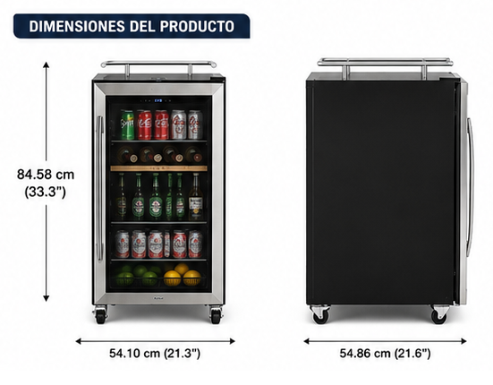 Refrigerador de Bebidas – con capacidad de 115 litros 110 W - 4 ruedas 2