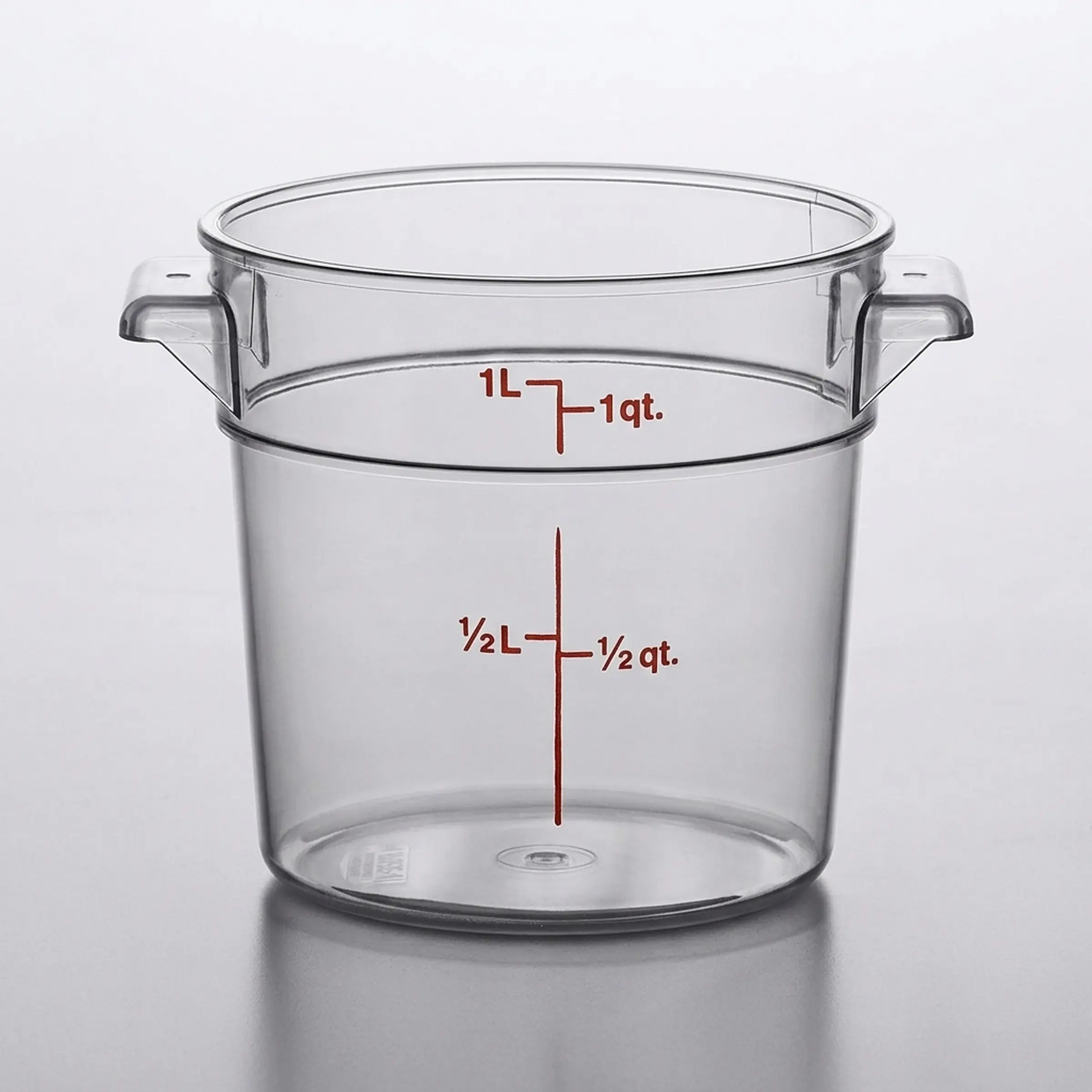 CAMBRO Contenedor de almacenamiento redondo – 1 Qt (≈1 L) de policarbonato transparente 1