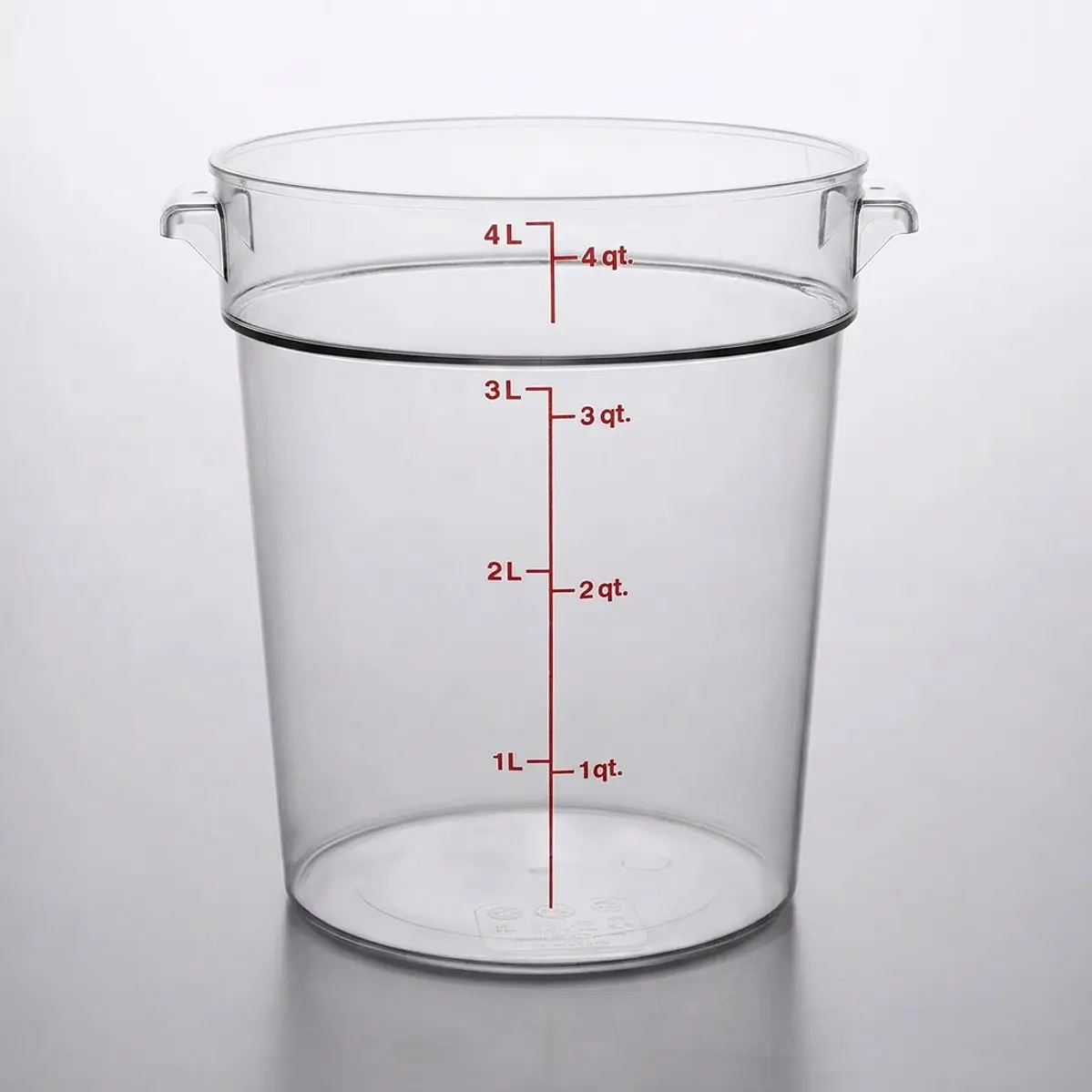 CAMBRO Contenedor de almacenamiento redondo – 4 Qt (≈ 4L) de policarbonato transparente 1
