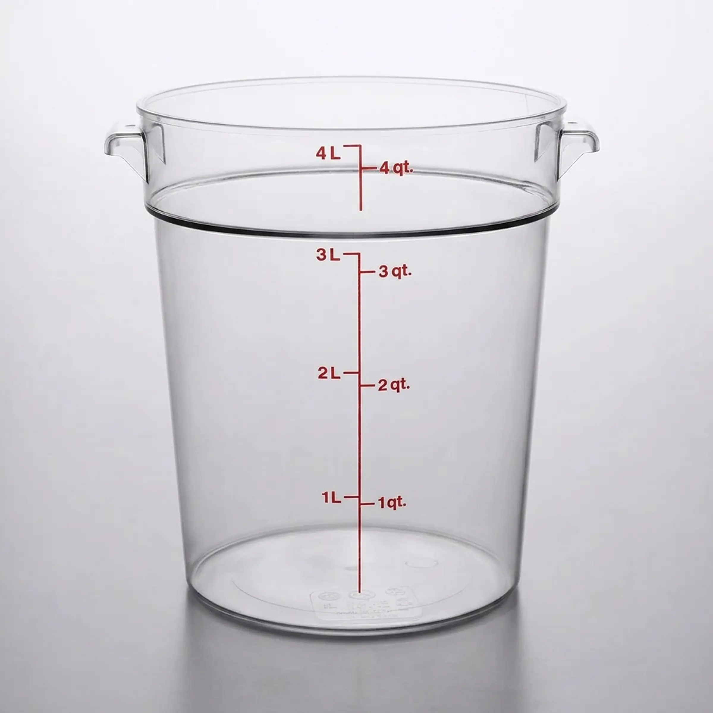CAMBRO Contenedor de almacenamiento redondo – 4 Qt (≈ 4L) de policarbonato transparente 1