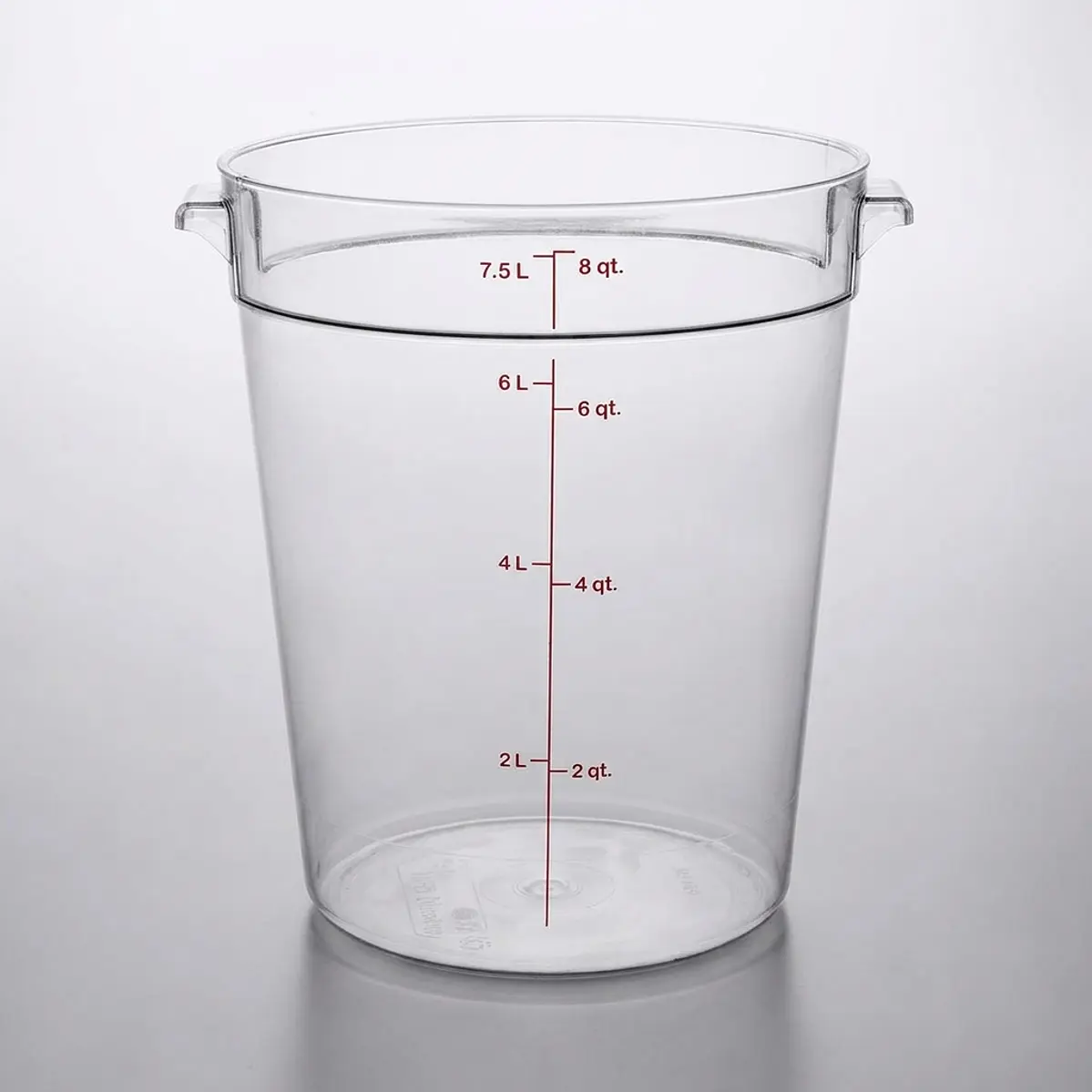 CAMBRO Contenedor de almacenamiento redondo – 8 Qt (≈7.6 L) de policarbonato transparente 1