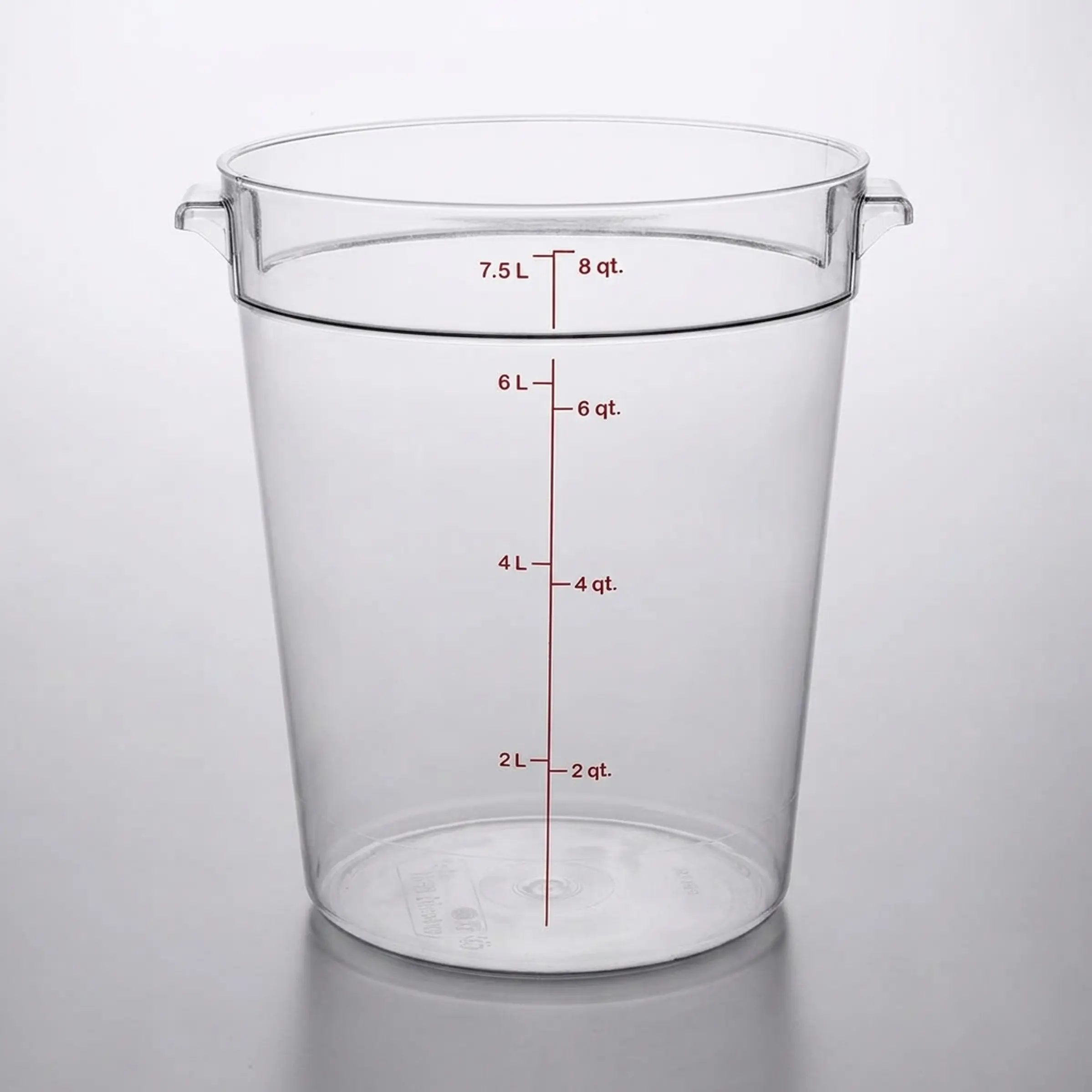 CAMBRO Contenedor de almacenamiento redondo – 8 Qt (≈7.6 L) de policarbonato transparente 1