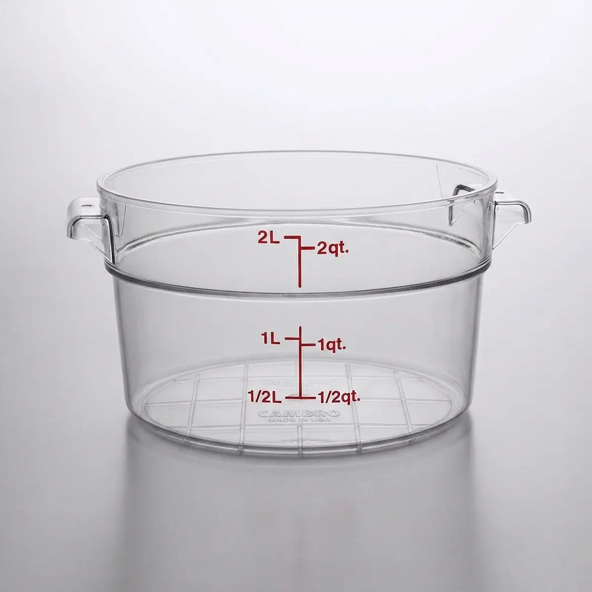 CAMBRO Contenedor de almacenamiento redondo – 2 Qt (≈2 L) de policarbonato transparente 1