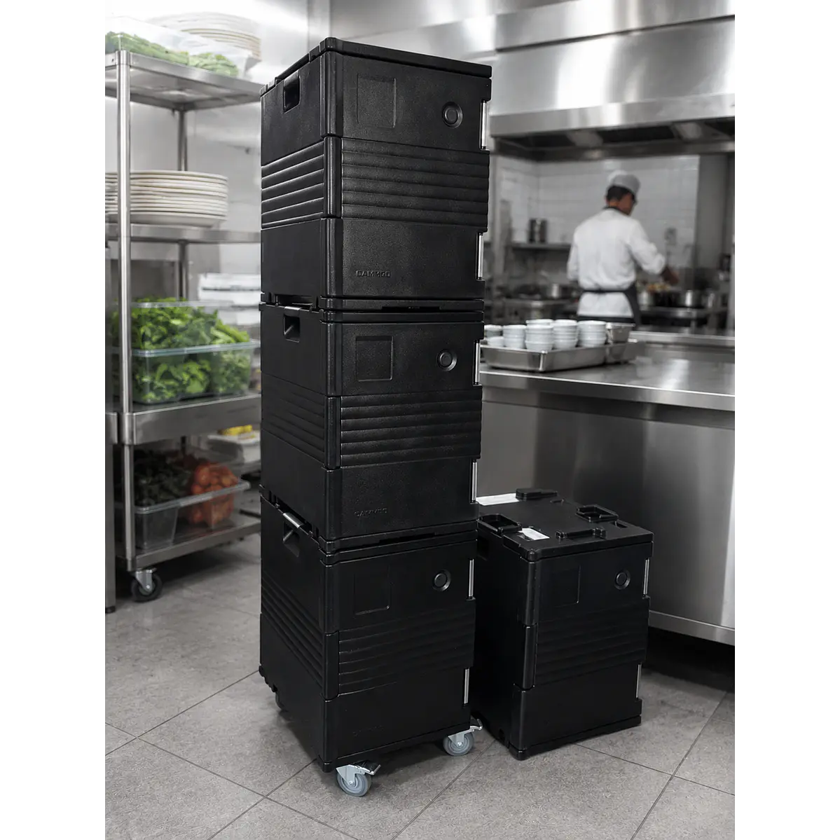 Contenedor Isotérmico de Transporte de Alimentos con ruedas – capacidad 95 Qt (≈90 L) 10