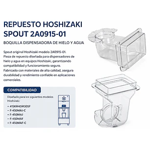 Repuesto Máquina de Hielo Hoshizaki – Canal de Hielo Spout 2A0915-01