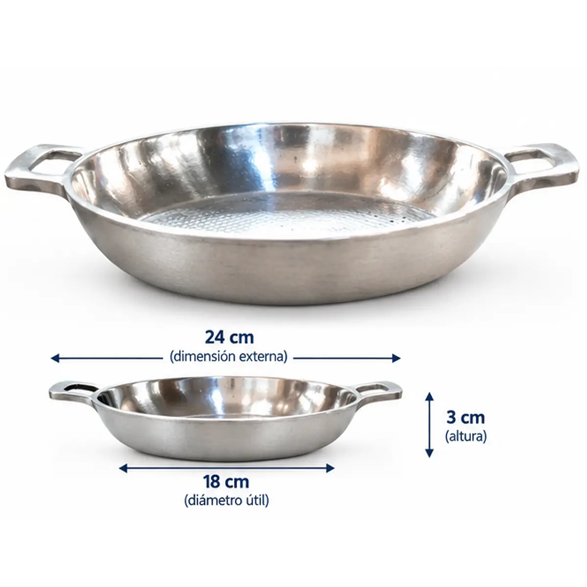 Mini Caldero de aluminio fundido con orejas laterales - Paila - Cacerola - Sartén 1