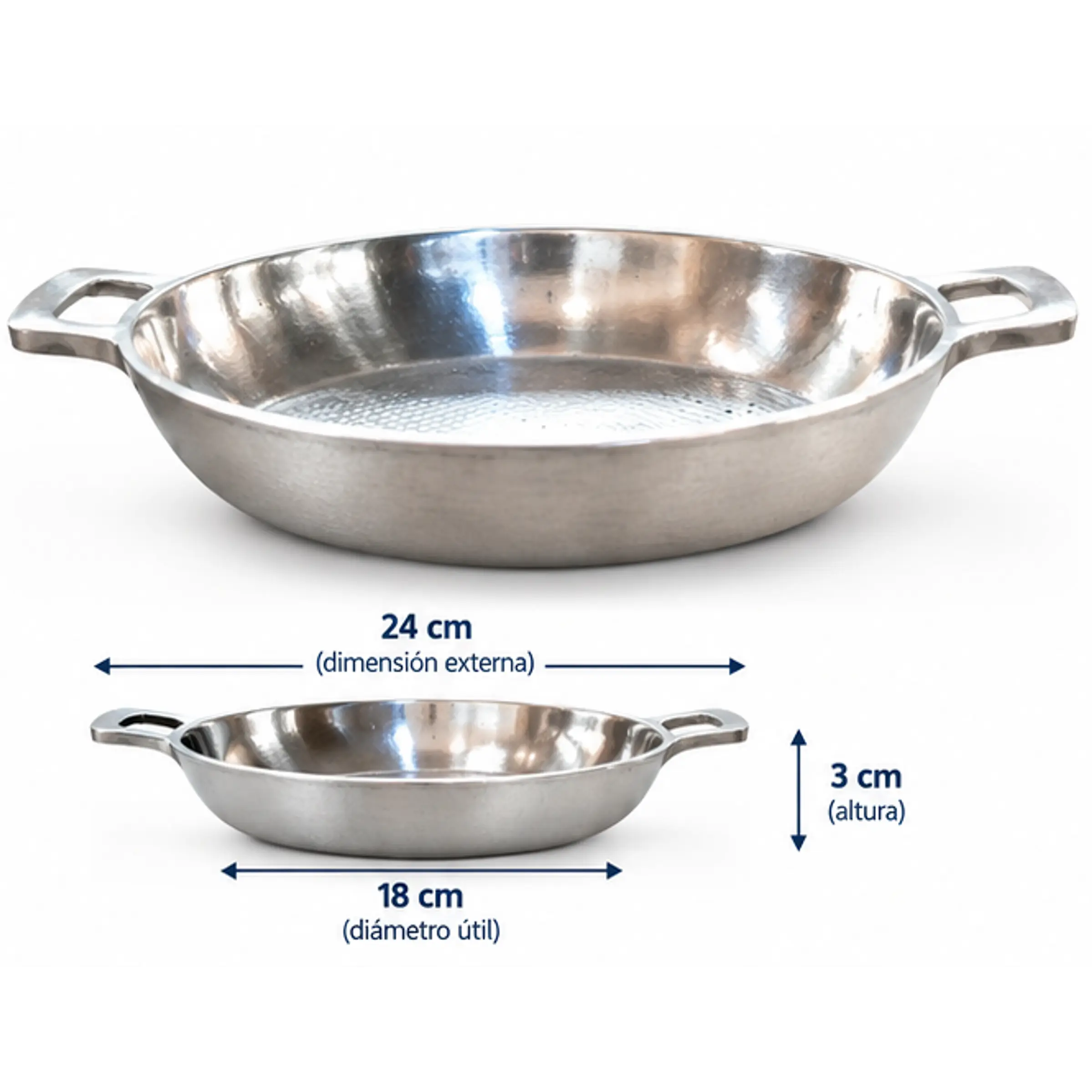Mini Caldero de aluminio fundido con orejas laterales - Paila - Cacerola - Sartén 1