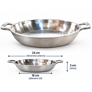 Mini Caldero de aluminio fundido con orejas laterales - Paila - Cacerola - Sartén
