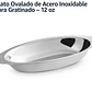 Plato Ovalado de Acero Inoxidable para Gratinado – 12 oz. (Set de 12 unidades) - Miniatura 1