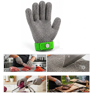Guante de Cocina de Acero Inoxidable – Resistente a Cortes (Talla Large)