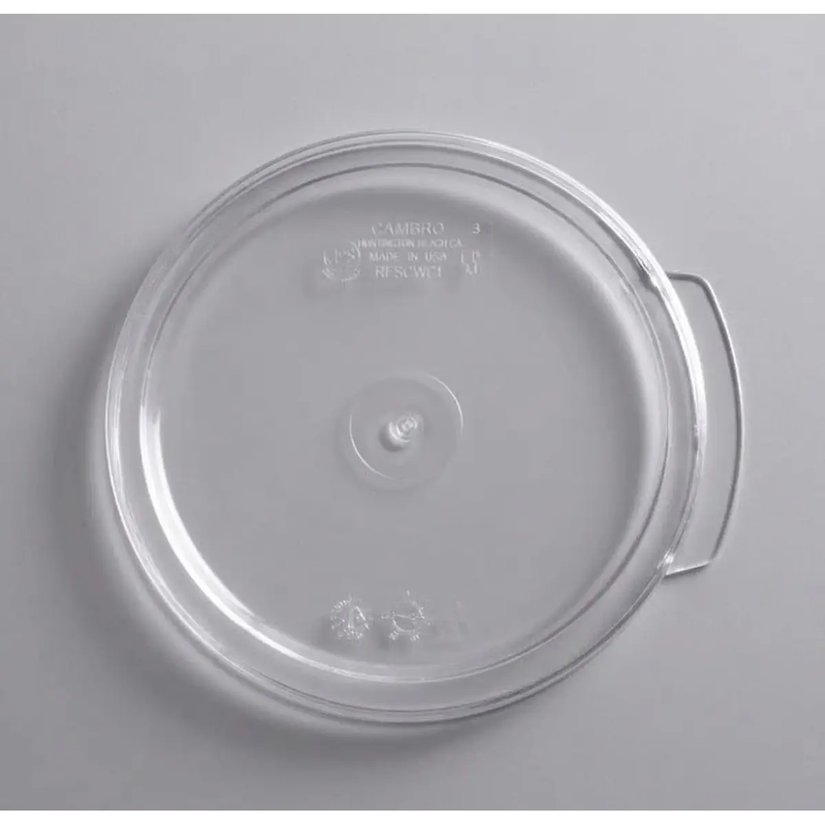 12 Tapas para contenedores redondos Cambro 1 Qt, policarbonato transparente 1