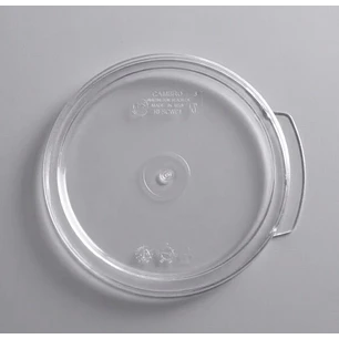 12 Tapas para contenedores redondos Cambro 1 Qt, policarbonato transparente