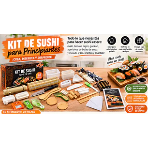 Kit de Sushi Todo en Uno para Principiantes – 28 piezas