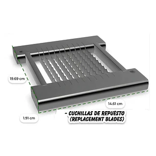 Repuesto – Cuchilla 3/16” para Cortador/Tajador de Cebolla Industrial