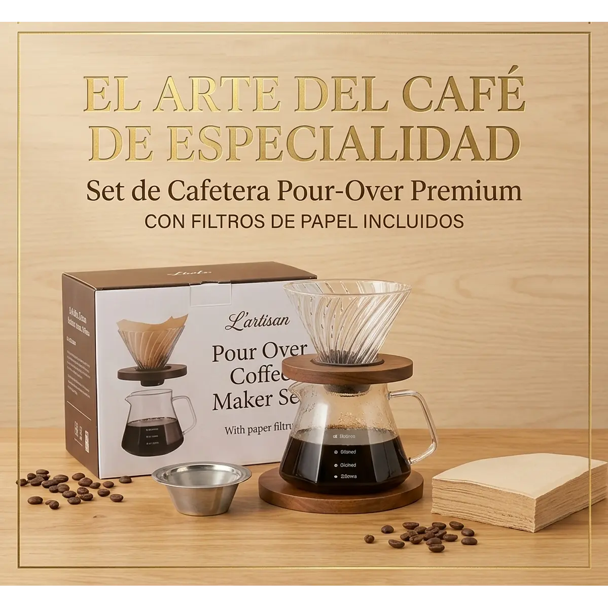 Cafetera de Goteo por Inmersión – Cono Switch Tamaño 02 con jarra de vidrio borosilicato 600 ml 1