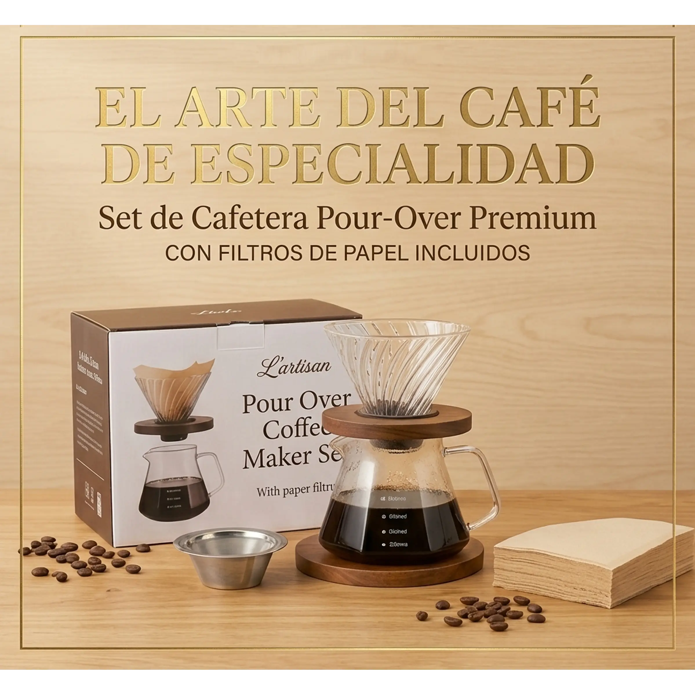 Cafetera de Goteo por Inmersión – Cono Switch Tamaño 02 con jarra de vidrio borosilicato 600 ml 1