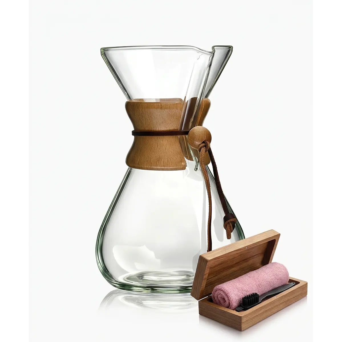 Cafetera de Goteo Tipo Chemex – Estilo Clásico 40 oz (≈1200 ml) – 6 tazas 1
