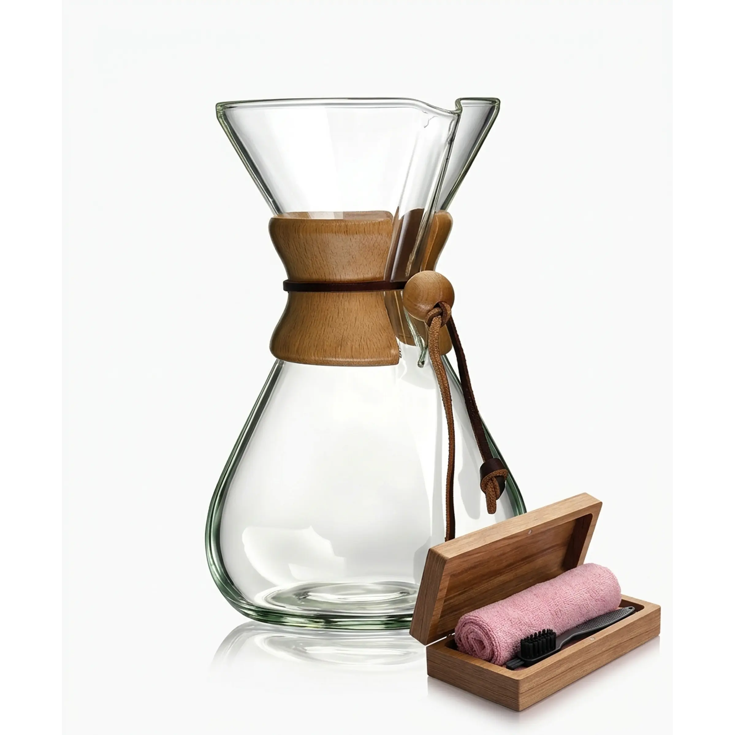 Cafetera de Goteo Tipo Chemex – Estilo Clásico 40 oz (≈1200 ml) – 6 tazas 1