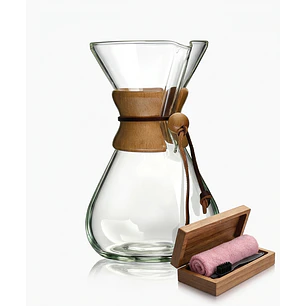 Cafetera de Goteo Tipo Chemex – Estilo Clásico 40 oz (≈1200 ml) – 6 tazas