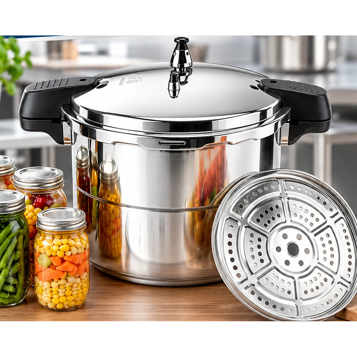 Olla de presión comercial extra grande – 19 Qt (≈18 L) 1
