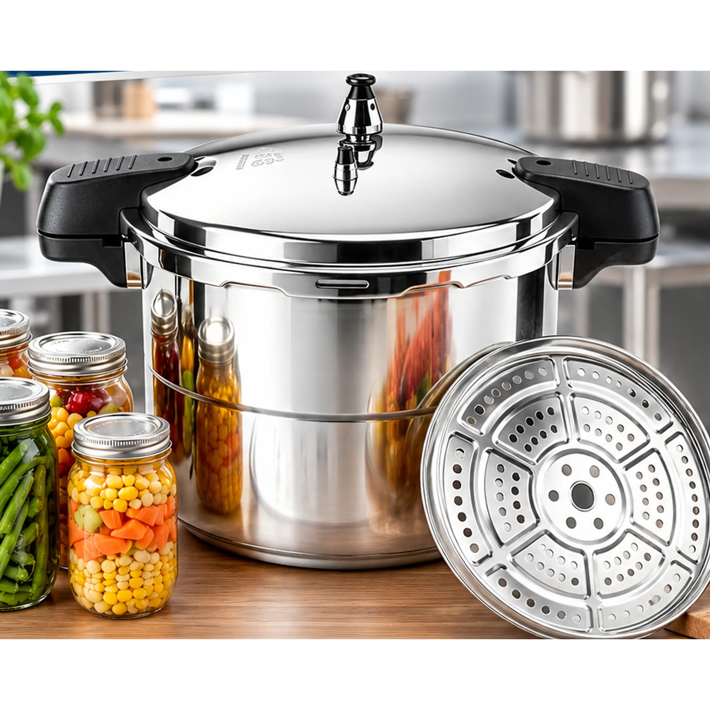 Olla de presión comercial extra grande – 19 Qt (≈18 L) 1