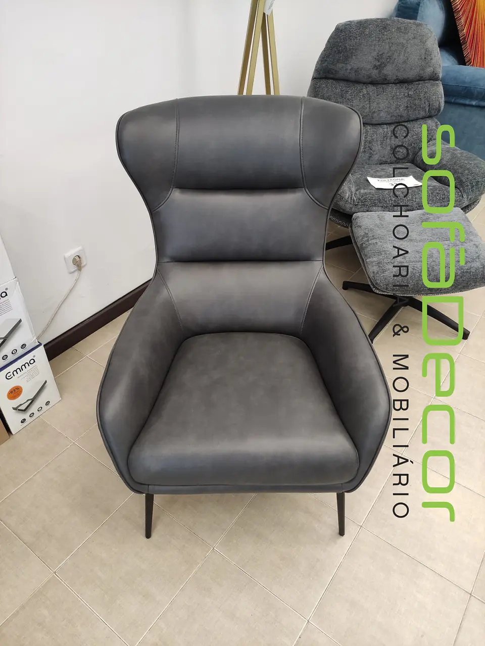 CADEIRÃO RELAX VNT PU CINZA 5