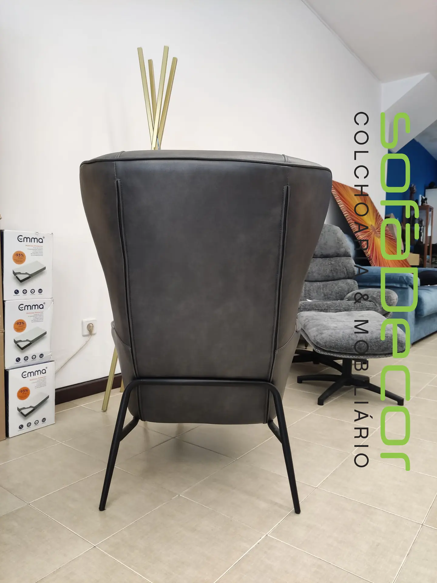 CADEIRÃO RELAX VNT PU CINZA 2