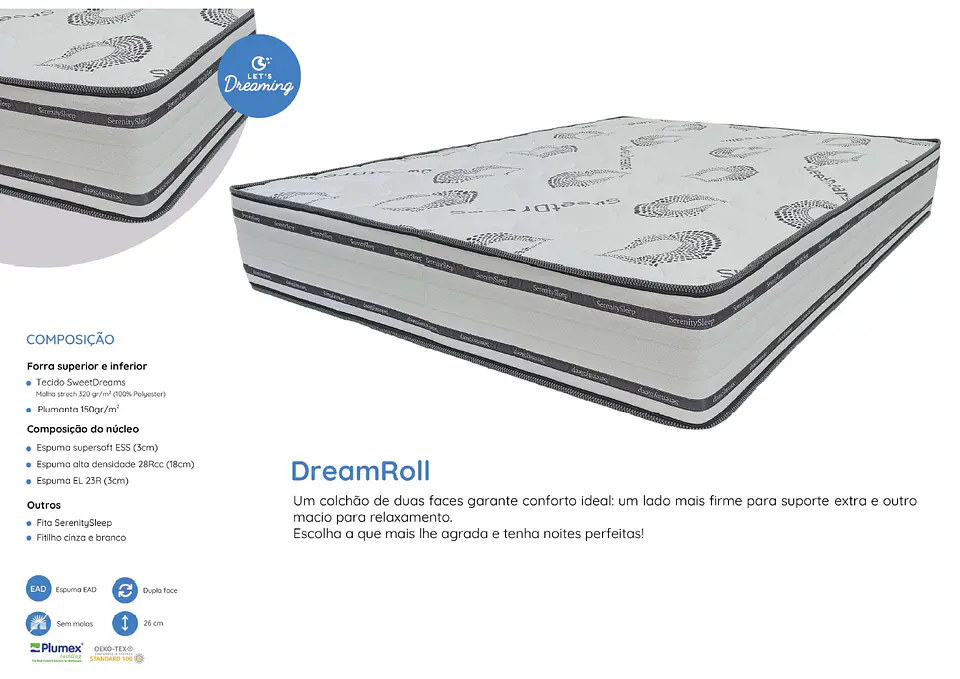 COLCHÃO Let´s Dreaming DreamRoll 3