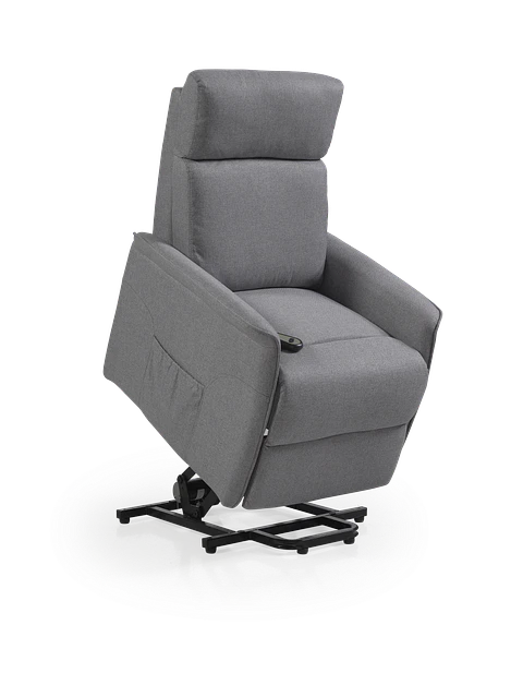 CADEIRÃO RELAX C/ELEVAÇÃO + POUSA PÉS ELÉTRICO C/COMANDO TEC. CINZA 001ZL 60 26