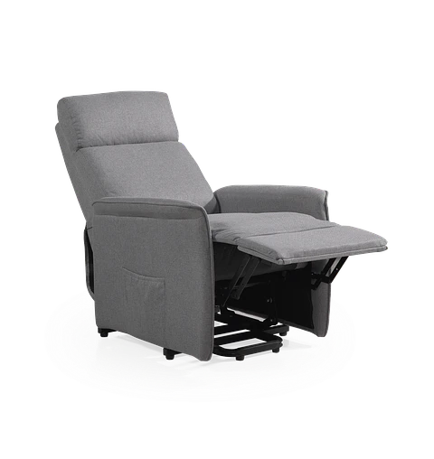 CADEIRÃO RELAX C/ELEVAÇÃO + POUSA PÉS ELÉTRICO C/COMANDO TEC. CINZA 001ZL 60 26