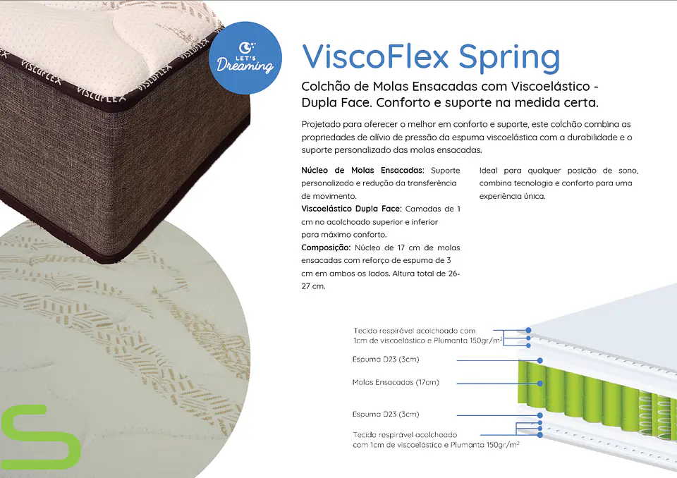 COLCHÃO Let´s Dreaming ViscoFlex Pocket Spring (envio gratuito) 5
