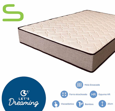 COLCHÃO Let´s Dreaming ViscoPrime Top Pocket Spring (envio gratuito)