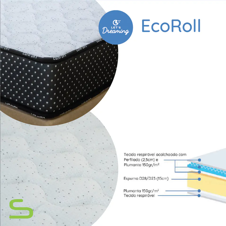 COLCHÃO Let´s Dreaming EcoRoll D23 - (envio gratuito) 4