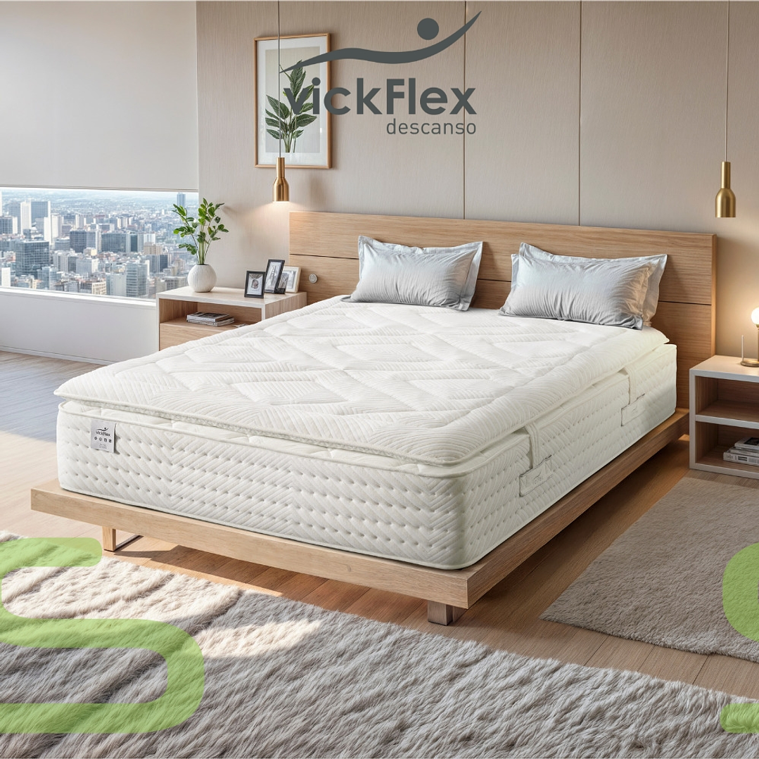 Colchão + Topper Vickflex TOP ELYSIUN Molas Ensacadas 5 Zonas (ENVIO GRATUITO) 1