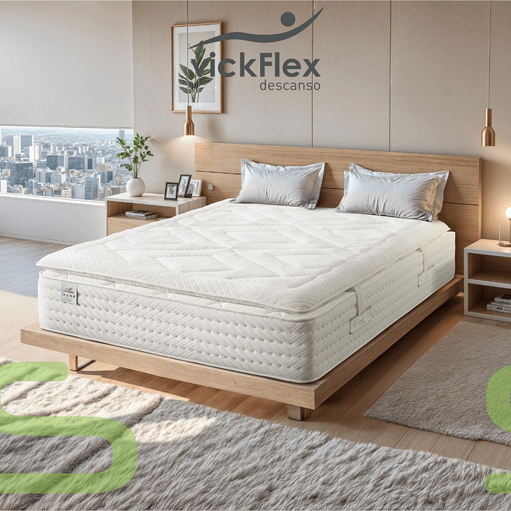 Colchão + Topper Vickflex TOP ELYSIUN Molas Ensacadas 5 Zonas (ENVIO GRATUITO) 1