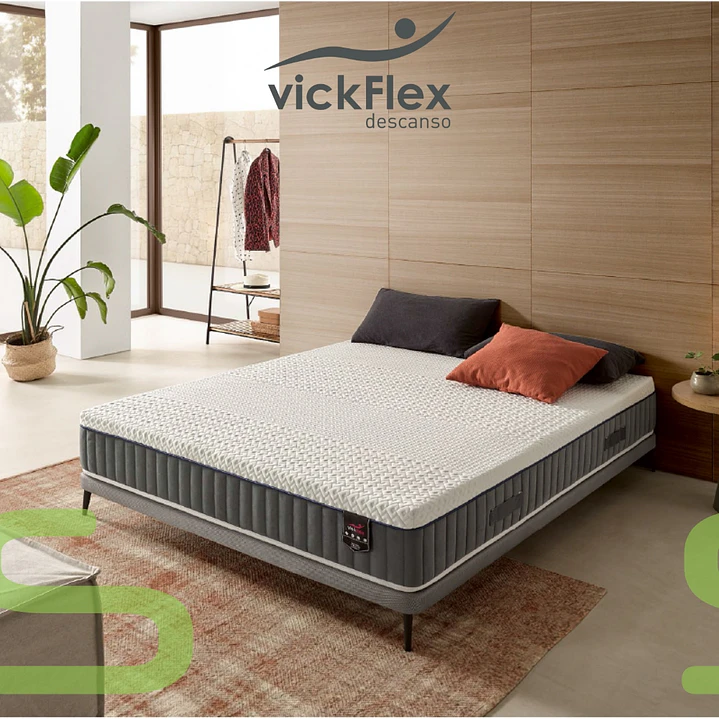 Colchão Vickflex VISCO HIBRID 80 Molas Ensacadas 5 Zonas (ENVIO GRATUITO) 1