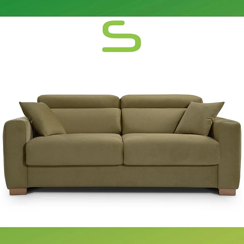 Sofá-Cama Italiana c/certificado CATAS Made in Italy mod. "kalacam" Tecido Burgos - Entrega Gratuita