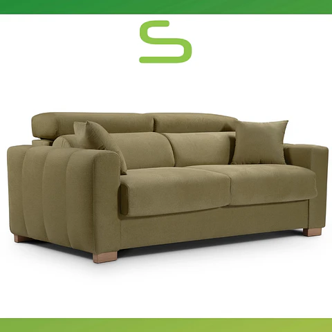 Sofá-Cama Italiana c/certificado CATAS Made in Italy mod. "kalacam" Tecido Burgos - Entrega Gratuita