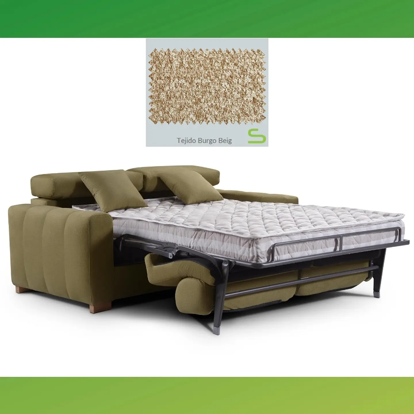 Sofá-Cama Italiana c/certificado Catas Made in Italy mod. 