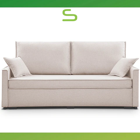 Sofá-Cama sistema hop "Lelacam" Tecido Neve 13 e Neve 3 - Entrega Gratuita