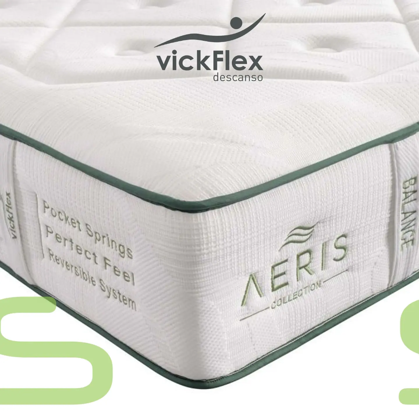 Colchão Vickflex AERIS ELEGANCE Molas Ensacadas (ENVIO GRATUITO) 3