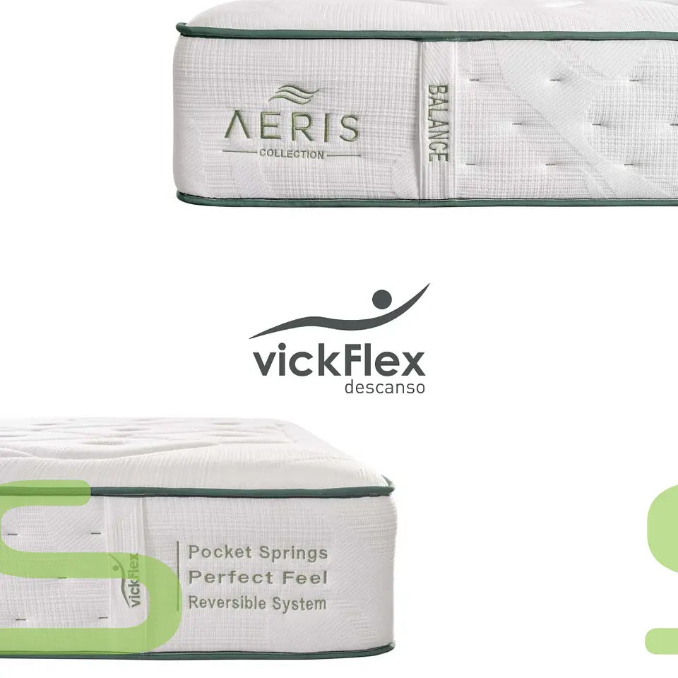 Colchão Vickflex AERIS ELEGANCE Molas Ensacadas (ENVIO GRATUITO) 4